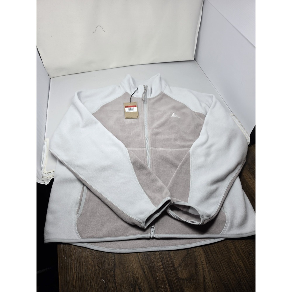 Nike ACG "Wolf Tree" full-zip fleece jacket White/Grey Size Large NWT